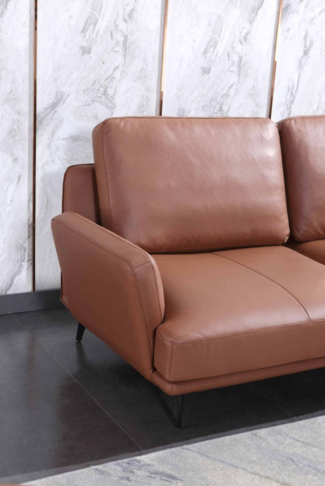 European Furniture - Tratto 3 Piece Living Room Set in Russet Brown - 37455-3SET - GreatFurnitureDeal