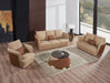 European Furniture - Glamour 3 Piece Living Room Set in Tan-Brown - 51617-3SET - GreatFurnitureDeal