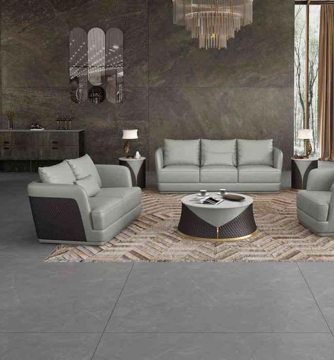 European Furniture - Glamour Sofa in Grey-Chocolate - 51618-S