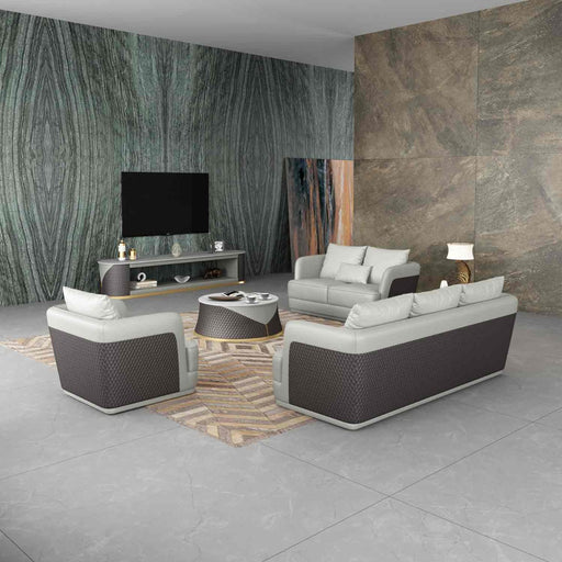 European Furniture - Glamour Ovesize Sofa in Grey-Chocolate - 51618-4S - GreatFurnitureDeal