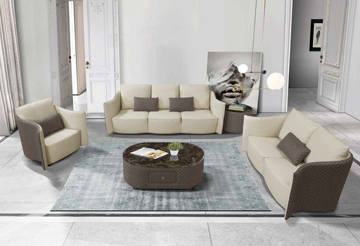 European Furniture - Makassar 2 Piece Living Room Set in Grey & Taupe - 52550-2SET - GreatFurnitureDeal