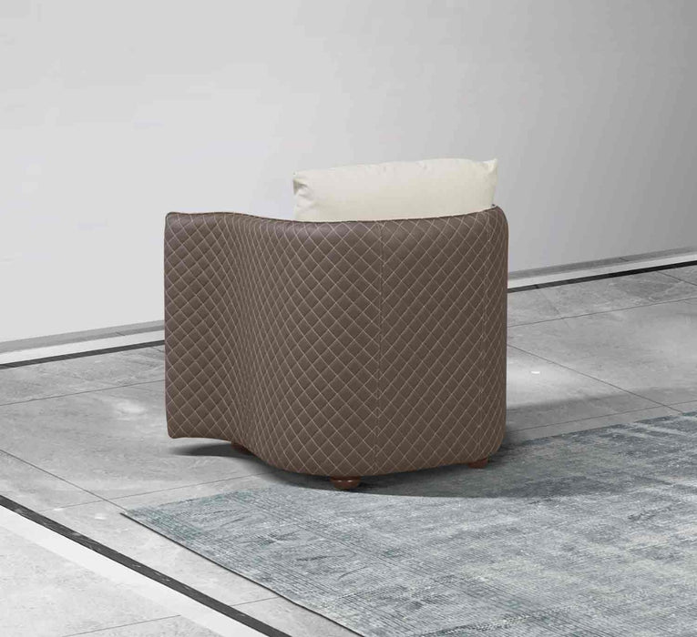 European Furniture - Makassar Chair in Grey & Taupe - 52550-C