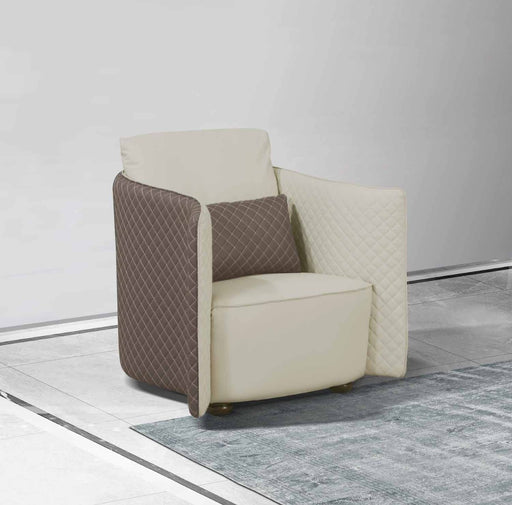 European Furniture - Makassar Chair in Grey & Taupe - EF - 52550-C - GreatFurnitureDeal