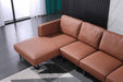 European Furniture - Fidelio Left Hand Facing Sectional in Russet Brown - 58665-2LHF - GreatFurnitureDeal