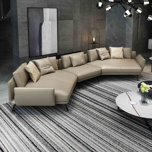 European Furniture - Venere 6 Seater Sectional in Tan - 65555-6S - GreatFurnitureDeal