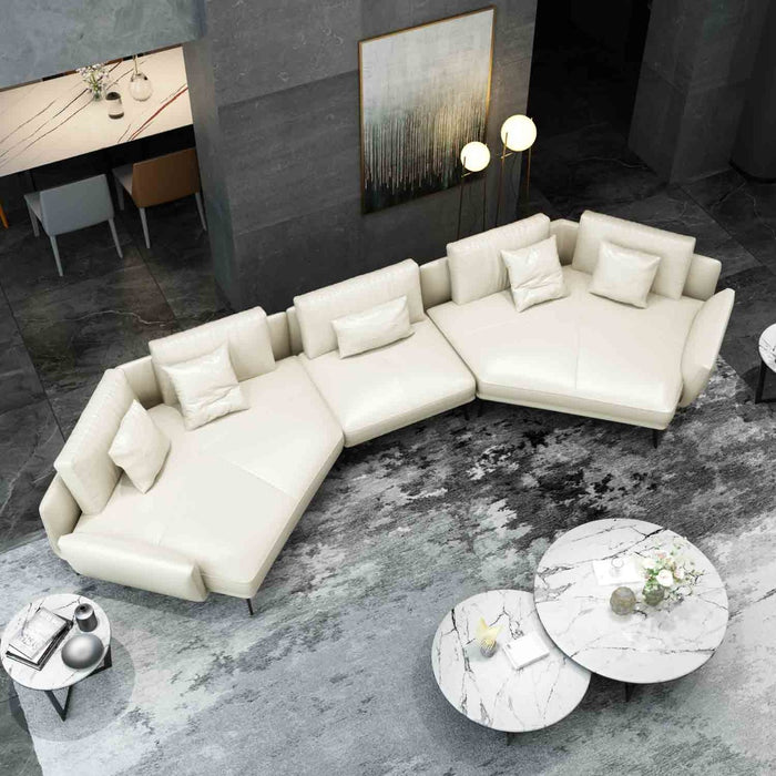 European Furniture - Venere 5 Seater Sectional in Off White - 65556-5S - GreatFurnitureDeal
