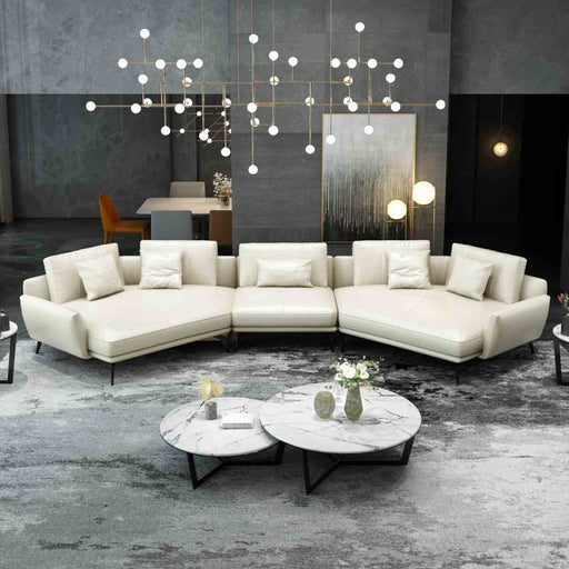 European Furniture - Venere 5 Seater Sectional in Off White - 65556-5S - GreatFurnitureDeal