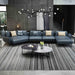 European Furniture - Santiago Sectional in Italian Grey Leather - 83544R-3RHF - GreatFurnitureDeal
