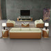 European Furniture - Noir Sofa in Beige & Cognac - 90881-S - GreatFurnitureDeal