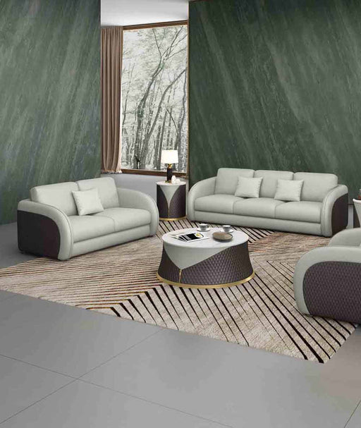 European Furniture - Noir 2 Piece Living Room Set in Grey & Chocolate - 90882-2SET - GreatFurnitureDeal