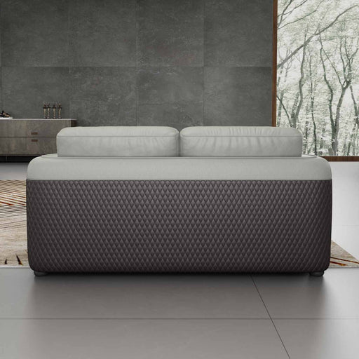 European Furniture - Noir Loveseat in Grey & Chocolate - 90882-L - GreatFurnitureDeal