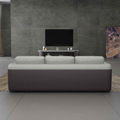 European Furniture - Noir Sofa in Grey & Chocolate - 90882-S - GreatFurnitureDeal