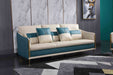 European Furniture - Icaro Sofa in Off White-Blue - 64457-S - GreatFurnitureDeal