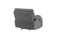 GFD Home - Ohio Manual Recliner 3Pc Living Room Set Made With Chenille Upholstery in Gray - GreatFurnitureDeal