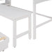 GFD Home - Stairway Twin XL Loft Bed with Twin Size Trundle and 3 Drawers, Storage, Desk, White - GreatFurnitureDeal