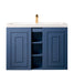 James Martin Furniture - Alicante' 39.5" Single Vanity Cabinet, Azure Blue w/ White Glossy Composite Countertop - E110V39.5AZBWG - GreatFurnitureDeal