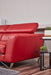American Eagle Furniture - EK-L8010 Red Right Sitting Genuine Leather Sectional - EK-L8010R-RED - GreatFurnitureDeal