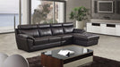 American Eagle Furniture - EK-L021 Dark Chocolate Italian Leather Sectional - Left Sitting - EK-L021L-DC - GreatFurnitureDeal