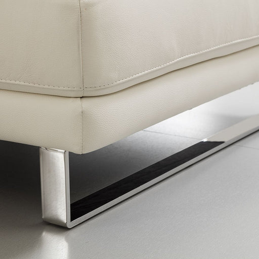 American Eagle Furniture - EK-L025 White Italian Leather Sectional - Left Sitting - EK-L025L-W - GreatFurnitureDeal