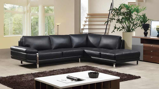 American Eagle Furniture - EK-L025 2-Piece Sectional Sofa in Black - EK-L025L-BK - GreatFurnitureDeal