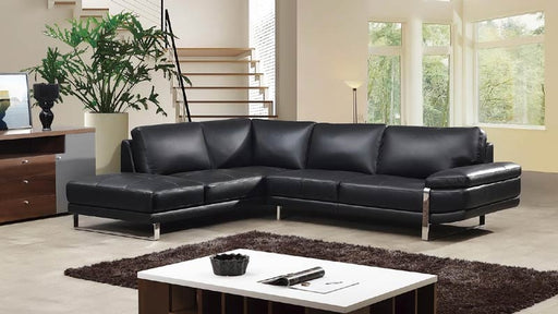 American Eagle Furniture - EK-L025 2-Piece Sectional Sofa in Black - EK-L025R-BK