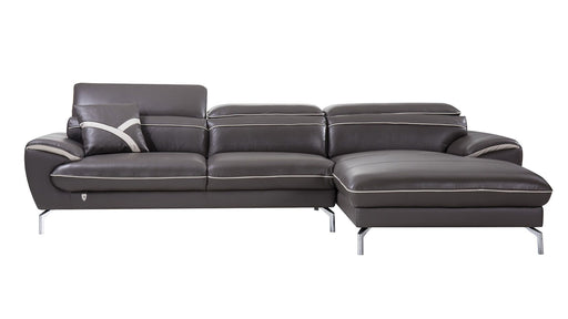 American Eagle Furniture - EK-L040 Taupe Italian Leather Sectional - Left Sitting - EK-L040L-TPE.LG - GreatFurnitureDeal