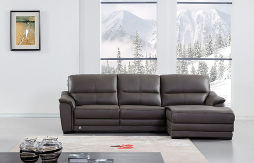 American Eagle Furniture - EK-L046 Taupe Italian Leather Sectional - Left Sitting - EK-L046L-TPE - GreatFurnitureDeal