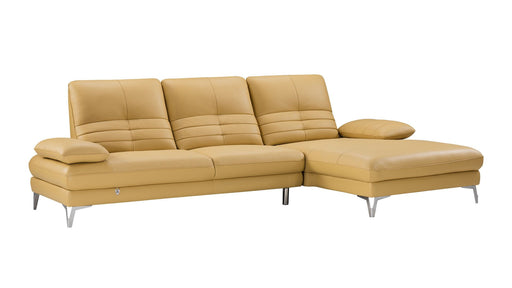 American Eagle Furniture - EK-L070 Yellow Italian Leather Sectional - Left Sitting - EK-L070L-YO - GreatFurnitureDeal