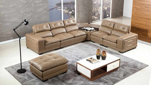 American Eagle Furniture - EK-L121 6-Piece Sectional Sofa in Taupe - EK-L121M-TPE