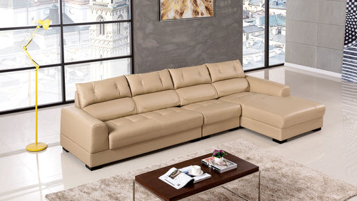 American Eagle Furniture - EK-L200 Light Tan Genuine Leather Sectional - Left Sitting - EK-L200L-LT - GreatFurnitureDeal