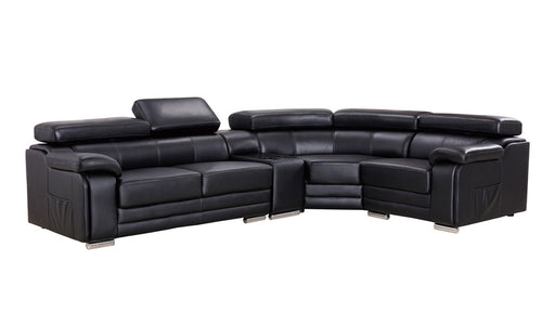 American Eagle Furniture - EK-L516 4-Piece Sectional Sofa in Black - EK-L516L-BK