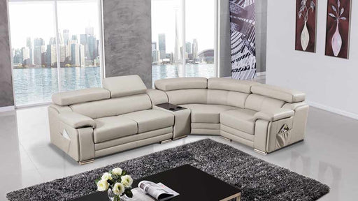 American Eagle Furniture - EK-L516 4-Piece Sectional Sofa in Light Gray - EK-L516L-LG - GreatFurnitureDeal