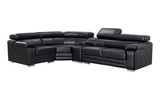 American Eagle Furniture - EK-L516 4-Piece Sectional Sofa in Black - EK-L516R-BK