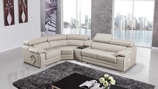 American Eagle Furniture - EK-L516 4-Piece Sectional Sofa in Light Gray - EK-L516R-LG - GreatFurnitureDeal