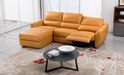 American Eagle Furniture - EK-L8001 Yellow Top-grain Italian Leather Sectional Sofa Set - Right Sitting Chaise - EK-L8001R-YO - GreatFurnitureDeal