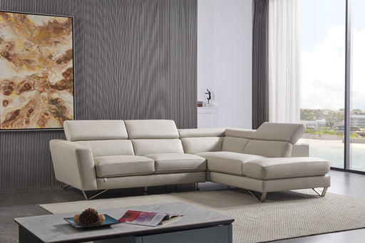 American Eagle Furniture - AE-L138 3-Piece Sectional Sofa in Ivory - AE-L138R-IV