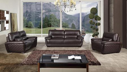 American Eagle Furniture - EK019 3-Piece Living Room Set in Dark Brown - EK019-DB - GreatFurnitureDeal