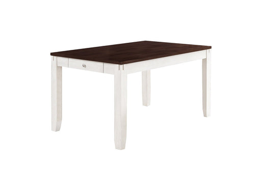 Myco Furniture - Elara Storage Dining Table in Antique White-Brown - EL200-T - GreatFurnitureDeal