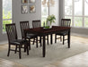 Myco Furniture - Elara 5 Piece Storage Dining Table Set in Espresso - EL201-T-5SET - GreatFurnitureDeal