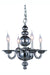 Elegant Lighting - Champlain Collection Pendant Lamp Chandelier D:17.5" H:17" Lt:4 Siver Shade Finish - GreatFurnitureDeal