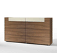 ESF Furniture - Elena Double Dresser in Walnut - ELENADRESSER158
