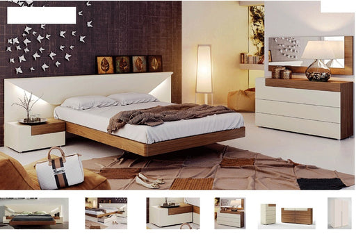 ESF Furniture - Elena Eastern King Bed in Walnut - ELENABEDKS - GreatFurnitureDeal