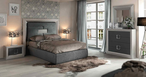 ESF Furniture - Enzo 3 Piece King Bedroom Set with Storage Kit in Grey - ENZOSTORAGEKITKS-3SET - GreatFurnitureDeal
