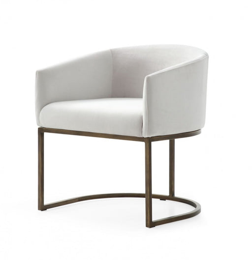 VIG Furniture - Modrest Elisa Modern Beige Velvet & Brass Dining Chair - VGVCB8369-BG-DC - GreatFurnitureDeal