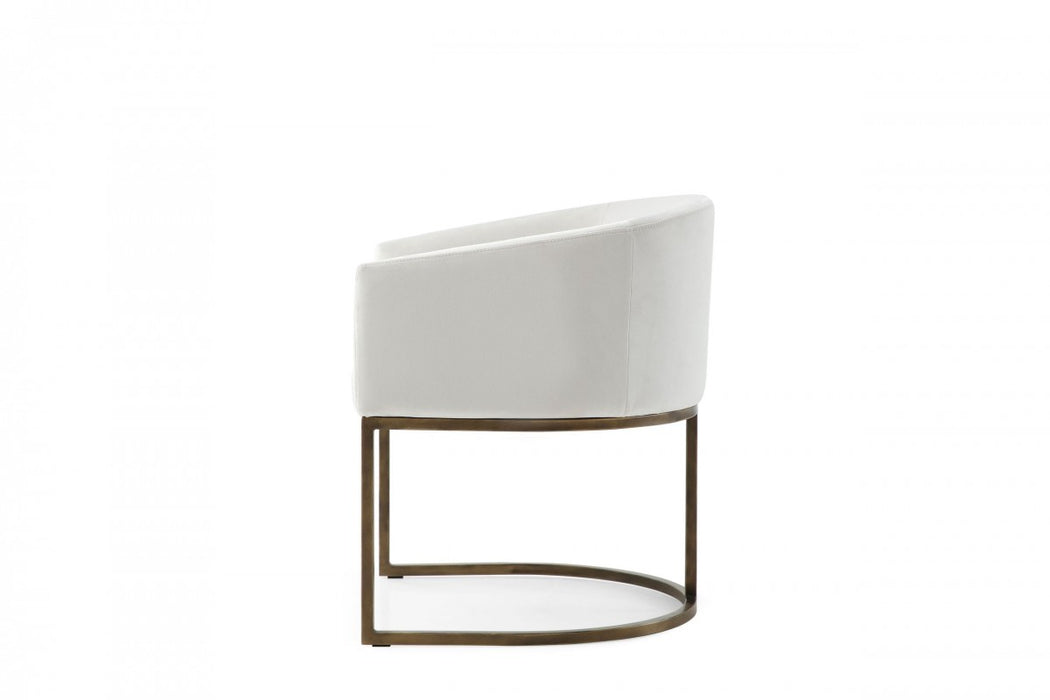 VIG Furniture - Modrest Elisa Modern Off White & Brass Dining Chair - VGVCB8369-OFFWHT-DC - GreatFurnitureDeal