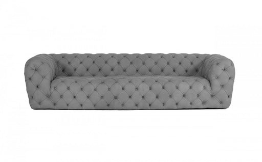 VIG Furniture - Coronelli Collezioni Ellington Italian Grey Nubuck Leather 3-Seater Sofa - VGCCRIALTO-GRY-3-S - GreatFurnitureDeal