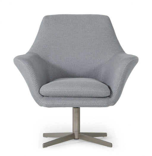 VIG Furniture - Divani Casa Elvin - Modern Grey Fabric Swivel Lounge Chair - VGKKA-832-GRY-3 - GreatFurnitureDeal