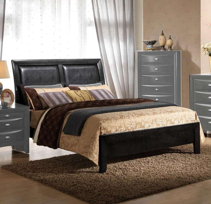 Myco Furniture - Emily Twin Bed in Black - EM1500-T
