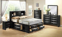 Myco Furniture - Emily Queen Storage Bed in Black - EM1501-Q - GreatFurnitureDeal