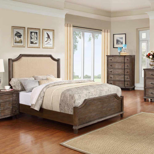Myco Furniture - Emilia King Bed in Antiqued Oak Finish - EM3800K - GreatFurnitureDeal